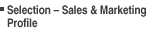 Selection � Sales & Marketing Profile