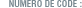 Num�ro de code